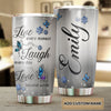 Camellia Personalized Butterfly Jewelry Style  Live Every Moment Stainless Steel Tumbler - Double-Walled Insulation Vacumm Flask - For Thanksgiving, Memorial Day, Christians, Christmas Gift