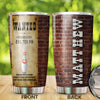 Camellia Personalized Bowling Evil Ten Pins Halloween Gift Stainless Steel Tumbler - Double-Walled Insulation Vacumm Flask - Gift For Bowling Lovers, National Bowling Day 8th August
