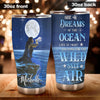 Camellia Personalized Mermaid She Dream Of The Ocean Stainless Steel Tumbler-Double-Walled Insulation Travel Cup With Lid 01