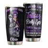 Camellia Persionalized 3D Capricorn Girl Stainless Steel Tumbler - Customized Double - Walled Insulation Travel Thermal Cup With Lid