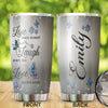 Camellia Personalized Butterfly Jewelry Style  Live Every Moment Stainless Steel Tumbler - Double-Walled Insulation Vacumm Flask - For Thanksgiving, Memorial Day, Christians, Christmas Gift