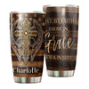 Camellia Personalized Live By Faith Grow By Grace The Cross Stainless Steel Tumbler-Thermal Flask Travel Therma Cup With Lid