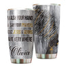 Camellia Personalized Black Women Prayers Stainless Steel Tumbler - Double-Walled Insulation Vacumm Flask - Gift For Black Queen, International Women's Day, Hippie Girls