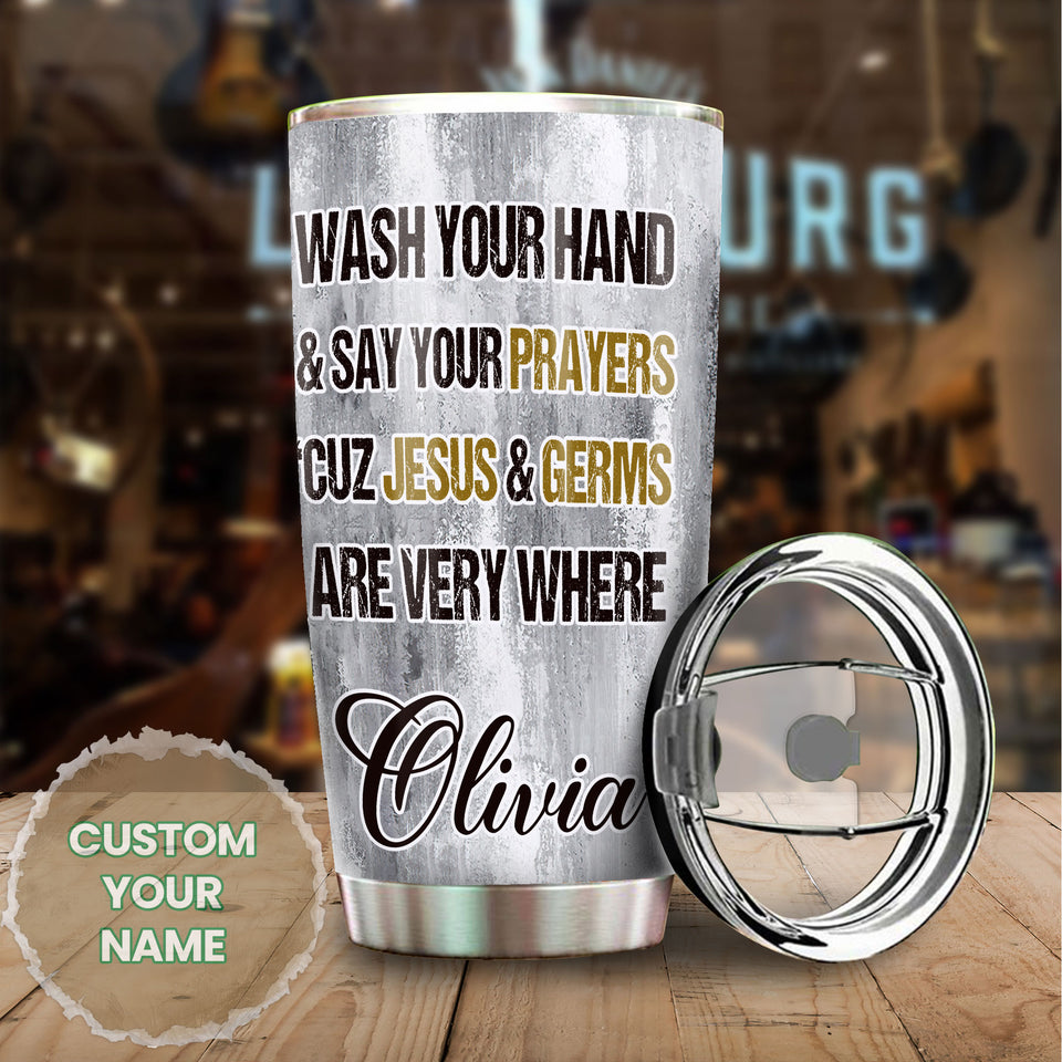 Camellia Personalized Black Women Prayers Stainless Steel Tumbler - Double-Walled Insulation Vacumm Flask - Gift For Black Queen, International Women's Day, Hippie Girls