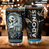 Camellia Personalized 3D Native American Skull Stainless Steel Tumbler - Double-Walled Insulation Vacumm Flask - Gift for Native American, Christmas