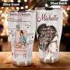 Camellia Personalized Bookworm Anatomy Stainless Steel Tumbler - Double-Walled Insulation Vacumm Flask - Gift For Book Lovers, Nerd, International Book Day