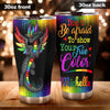 Camellia Persionalized LGBT Dragon Dont Afraid To Show True Color Stainless Steel Tumbler - Customized Double - Walled Insulation Travel Thermal Cup With Lid