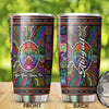 Camellia Personalized Get Your Happy On Pattern Style Stainless Steel Tumbler-Sweat-Proof Double Wall Travel Cup With Lid