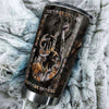 Camellia Persionalized Fishing Hook Stainless Steel Tumbler - Customized Double - Walled Insulation Travel Thermal Cup With Lid Gift For Fisherman