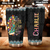 Camellia Personalized Hippie Girl Listen To The wind To The Silence Stainless Steel Tumbler-Sweat-Proof Double Wall Travel Cup With Lid