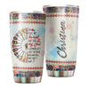 Camellia Personalized Hippie Guitarist Give Me The Beat And Free My Soul Stainless Steel Tumbler-Double-Walled Insulation Travel Cup With Lid Gift For Guitar Player