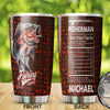 Camellia Personalized Fishing Makes Me Happy Stainless Steel Tumbler - Customized Double-Walled Insulation Travel Thermal Cup With Lid Gift For Fisherman