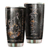 Camellia Persionalized Fishing Hook Stainless Steel Tumbler - Customized Double - Walled Insulation Travel Thermal Cup With Lid Gift For Fisherman