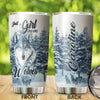Camellia Persionalized 3D Wolf Just A Girl Who Loves Wolves Stainless Steel Tumbler - Customized Double - Walled Insulation Travel Thermal Cup With Lid Gift For Wolf Lover