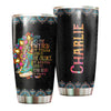 Camellia Personalized Hippie Girl Listen To The wind To The Silence Stainless Steel Tumbler-Sweat-Proof Double Wall Travel Cup With Lid