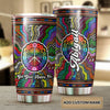 Camellia Personalized Get Your Happy On Pattern Style Stainless Steel Tumbler-Sweat-Proof Double Wall Travel Cup With Lid