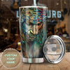 Camellia Personalized Faith Jesus Black Tumbler- Wall Insulated Cup With Lid Travel Mug
