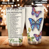 Camellia Personalized Sunflowers 21 Days Bible Reading Plan Stainless Steel Tumbler - Customized Double-Walled Insulation Travel Thermal Cup With Lid Gift For Christian