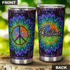 Camellia Persionalized 3D Christine Stainless Steel Tumbler - Customized Double - Walled Insulation Travel Thermal Cup With Lid