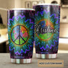 Camellia Persionalized 3D Christine Stainless Steel Tumbler - Customized Double - Walled Insulation Travel Thermal Cup With Lid