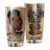 Camellia Black Girl Books Personalized Dirty Curvy Inked Stainless Steel Tumbler - Double-Walled Insulation Vacumm Flask - Gift For Black Queen, International Women's Day, Hippie Girls
