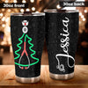 Camellia Personalized Christmas Nurse Stainless Steel Tumbler - Customized Double-Walled Insulation Travel Thermal Cup With Lid