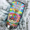Camellia Personalized Hippie Rainbow You Have The Most Beautiful Mind Stainless Steel Tumbler-Sweat-Proof Double Wall Travel Cup With Lid
