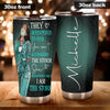Camellia Personalized Black Nurse I Am The Storm Stainless Steel Tumbler - Double-Walled Insulation Vacumm Flask - Gift For Black Queen, International Women's Day, Nurse's Day