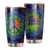 Camellia Persionalized 3D Christine Stainless Steel Tumbler - Customized Double - Walled Insulation Travel Thermal Cup With Lid