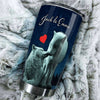 Camellia Persionalized 3D Wolf To My Husband I Love You With All I Am Forever And Always Stainless Steel Tumbler - Customized Double - Walled Insulation Travel Thermal Cup With Lid Gift For Couple Husband