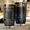 Camellia Personalized Darts Player Nutrition Facts Stainless Steel Tumbler-Thermal Flask Gift For Darts Player 02
