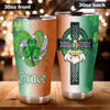 Camellia Persionalized Irish Heart  Jewelry Style Stainless Steel Tumbler - Customized Double - Walled Insulation Travel Thermal Cup With Lid