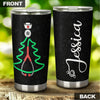 Camellia Personalized Christmas Nurse Stainless Steel Tumbler - Customized Double-Walled Insulation Travel Thermal Cup With Lid