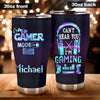 Camellia Personalized Gamer Mode On Can't Hear You I'm Gaming Stainless Steel Tumbler-Thermal Flask Travel Therma Cup With Lid Gift For Gamer