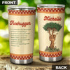 Camellia Personalized Hippie Treehugger Definition Stainless Steel Tumbler- Sweat-Proof Double Wall Travel Cup With Lid