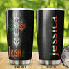 Camellia Personalized Celtic Irish Pride Stainless Steel Tumbler - Customized Double-Walled Insulation Travel Thermal Cup With Lid