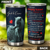 Camellia Persionalized 3D Wolf To My Husband I Love You With All I Am Forever And Always Stainless Steel Tumbler - Customized Double - Walled Insulation Travel Thermal Cup With Lid Gift For Couple Husband