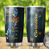 Camellia Personalized Butterfly I'll Hold You In My Heart Stainless Steel Tumbler - Double-Walled Insulation Vacumm Flask - For Thanksgiving, Memorial Day, Christians, Christmas Gift