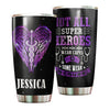 Camellia Personalized Nurse Heroes Stainless Steel Tumbler - Double-Walled Insulation Vacumm Flask - Gift For Nurse, Christmas Gift, International Nurses Day