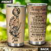 Camellia Persionalized Tattoo To My Mom Stainless Steel Tumbler - Customized Double - Walled Insulation Travel Thermal Cup With Lid Gift For Mom