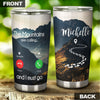 Camellia Personalized Hiking The Mountains Are Calling And I Must Go Stainless Steel Tumbler - Customized Double-Walled Insulation Travel Thermal Cup With Lid Gift For Hiker