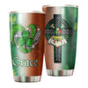Camellia Persionalized Irish Heart  Jewelry Style Stainless Steel Tumbler - Customized Double - Walled Insulation Travel Thermal Cup With Lid