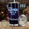Camellia Personalized Gamer Mode On Can't Hear You I'm Gaming Stainless Steel Tumbler-Thermal Flask Travel Therma Cup With Lid Gift For Gamer