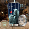 Camellia Persionalized 3D Wolf To My Husband I Love You With All I Am Forever And Always Stainless Steel Tumbler - Customized Double - Walled Insulation Travel Thermal Cup With Lid Gift For Couple Husband