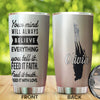 Camellia Personalized Feed It Faith Feed It Truth Feed It With Love Stainless Steel Tumbler - Customized Double-Walled Insulation Travel Thermal Cup With Lid