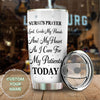 Camellia Personalized Nurse Prayers Lord Guide My Hand And My Heart As I Care For My Patients Today  Stainless Steel Tumbler - Customized Double-Walled Insulation Travel Thermal Cup With Lid Gift For Nurse