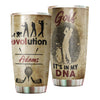 Camellia Personalized Golf Evolution It's My DNA Stainless Steel Tumbler-Double-Walled Travel Therma Cup With Lid Gift For Male Golf Player