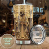 Camellia Personalized Ancient Egypt God Stainless Steel Tumbler - Double-Walled Insulation Vacumm Flask - Gift For Christian, Christmas, Thanksgiving, Egypt Culture Lovers