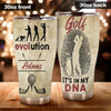 Camellia Personalized Golf Evolution It's My DNA Stainless Steel Tumbler-Double-Walled Travel Therma Cup With Lid Gift For Male Golf Player