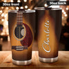 Camellia Personalized 3D Arcoustic Guitar Stainless Steel Tumbler - Customized Double-Walled Insulation Thermal Cup With Lid Gift For Musician Guitarist